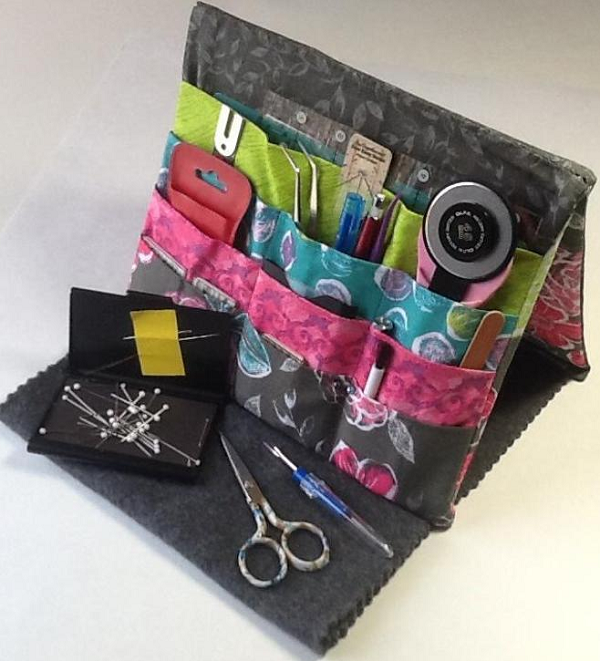 Sewing Organizer Folds Out And Becomes An Easel Quilting Cubby