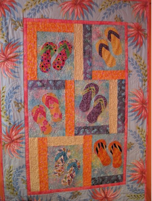 Flip Flops Wall Quilt To Make And Gaze At Some Paradise On Your Wall Quilting Cubby