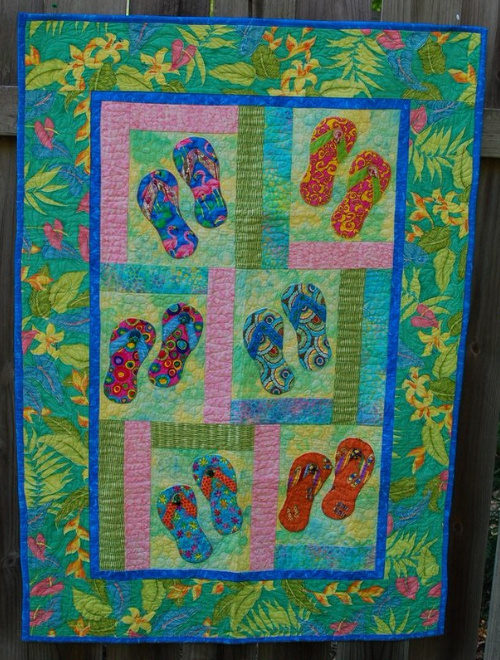 Flip Flops Wall Quilt To Make And Gaze At Some Paradise On Your Wall Quilting Cubby