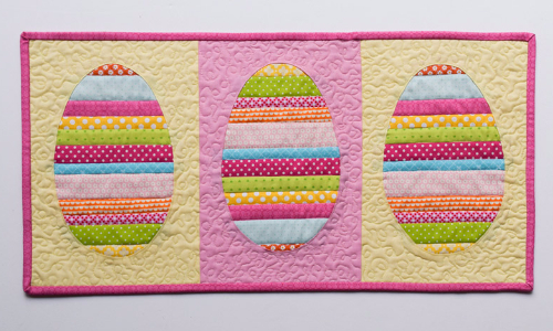 Quilted Easter Table Runner Quilted Easter Egg Runner 46 Inch Quilted Easter Table Runner Handmade Easter Runner Quilted Holiday Runner