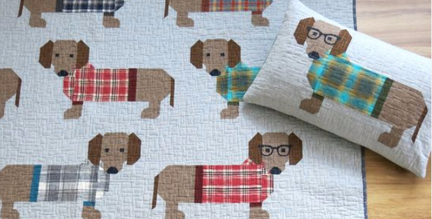 Dogs In Sweaters Quilt For Doxie Lovers – Quilting Cubby