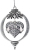 Inspired Silver - Silver Pave Heart Charm Holiday Ornaments with Cubic Zirconia Jewelry