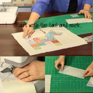 diagonal stitching for quilt blocks