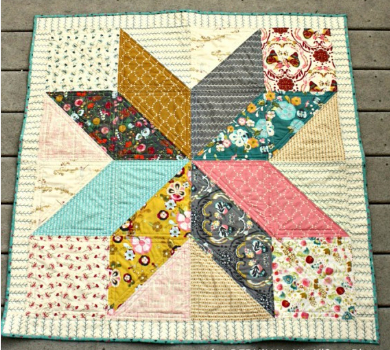 Lone Star baby quilt free pattern tutorial