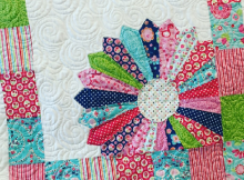 baby quilt with Dresden Plate