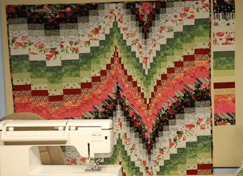 bargello quilt pattern on a design board
