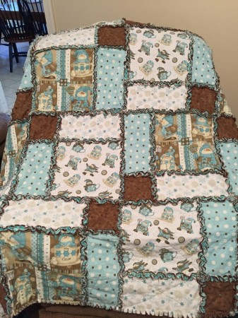 blue polka dot quilt fabric