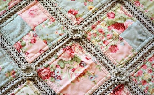 cotton yarn and fabric quilt