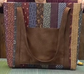 fabric strips tote from one jelly roll