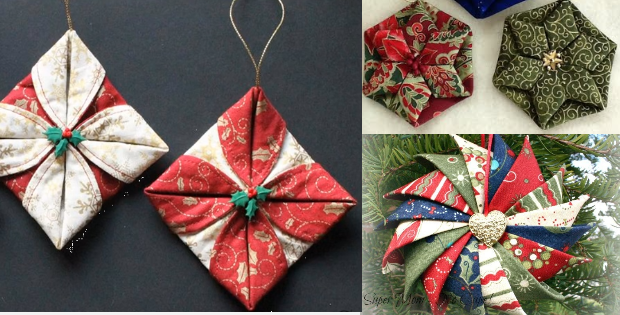 quilted fabric ornaments