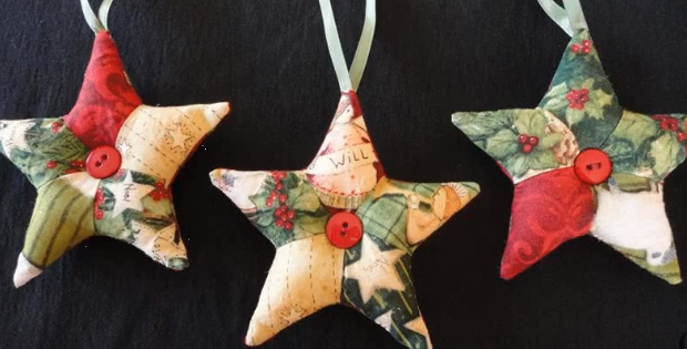 quilted ornaments patchwork star