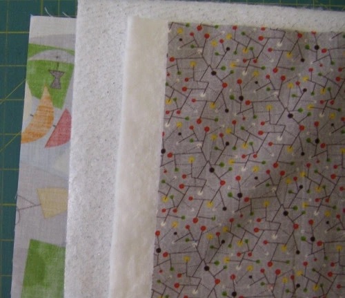 stitch up a folded pot holder