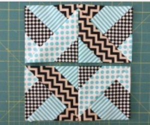 4 blocks with zigzag fabric