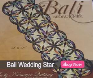 Bali Wedding Star Bed Runner Quilt Pattern