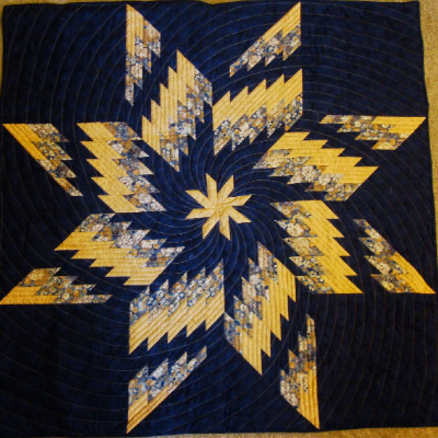 bargello quilt using a spinning star