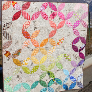 flower petal quilt made using pellon fusible
