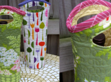 quilted wine tote