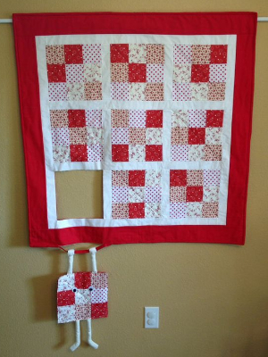 runaway quilt block hang in there