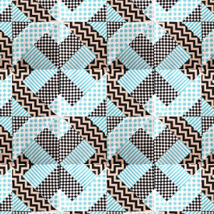 zigzag fabric quilt