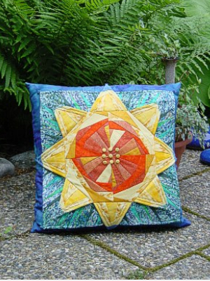 Quilt Pattern With Buttoned Flaps on decorative pillow