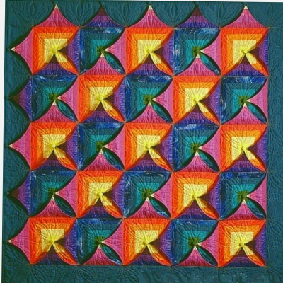 Quilt Pattern With Buttoned Flaps unbuttoned