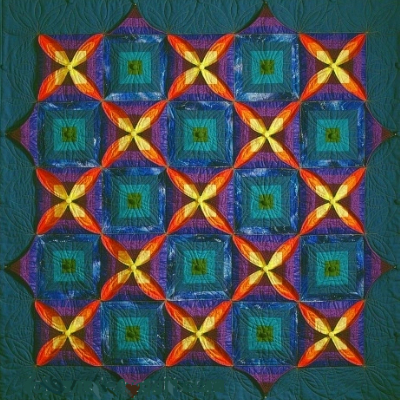 Quilt Pattern With Buttoned Flaps wall quilt