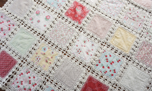 crochet quilt country flowers