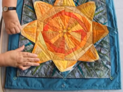 dimensional quilt pattern with button flaps