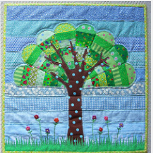 dresden plate tree wall quilt