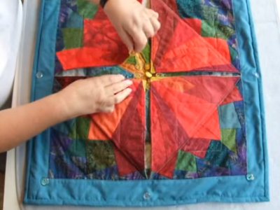 quilt pattern with buttoned flaps demo