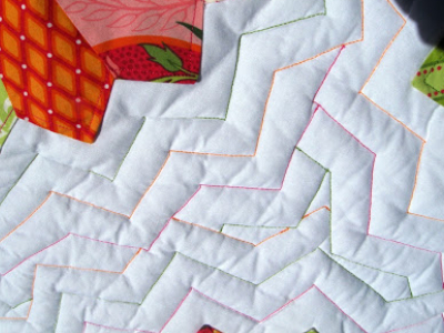 quilting a dresden quilt with different thread colors