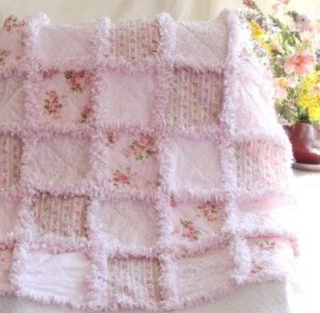 extra raggy quilt pink pastels