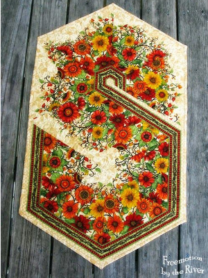 floral border fabric used for table topper