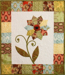 flower wall quilt quilted background