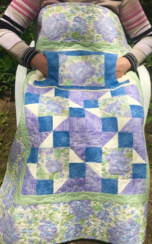 lovie lap quilts with pockets soft blue green