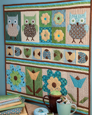 owl wall quilt free pattern download