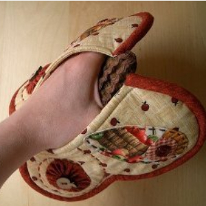 quilted potholder butterfly mitten