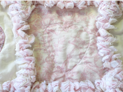rag quilt shabby chic cottage rose fabric