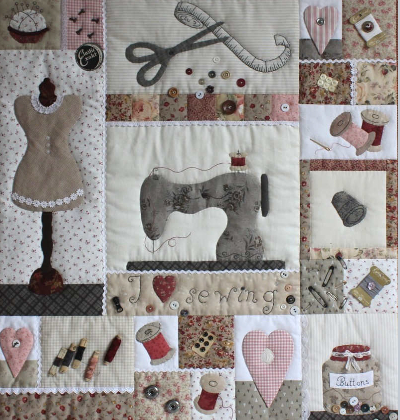 sewing room wall quilt how to assemble