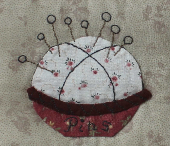 sewing room wall quilt pin cushion