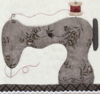 sewing room wall quilt sewing machine applique