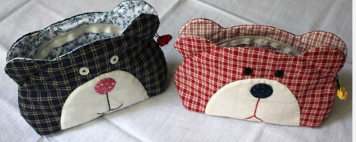 teddy bear quilt purse