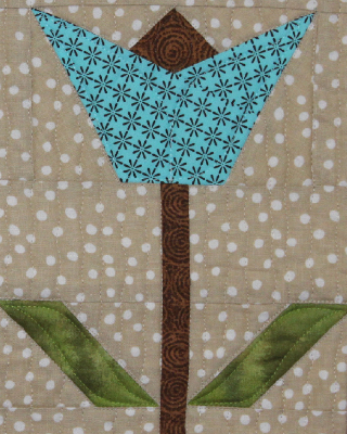 tulip applique for owl wall quilt