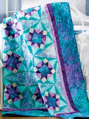 Dogtooth Violet Diamond Twist quilt pattern