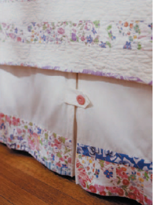 bedskirt matching bedroom ensemble