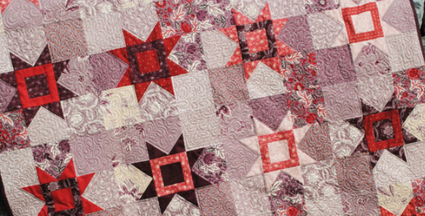 fat quarters eight point star quilt pattern