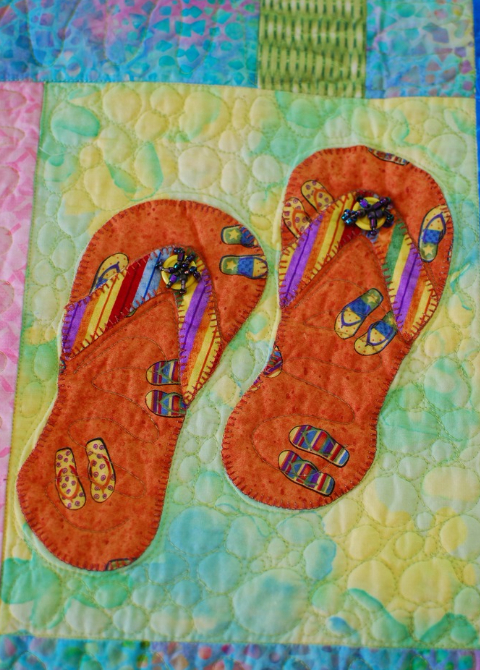 flip flops quilt summer quilt