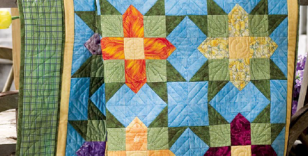 garden star wall quilt