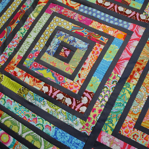 jelly roll fabric Amy Butler's Soul Blossoms soulful quilt block