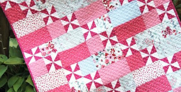 pinwheel quilt pattern Dear Stella Flirt fabric collection